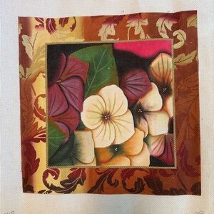 Lani’s rich, warm and wonderful needlepoint Hydrangas hydrangeas canvas. 14M